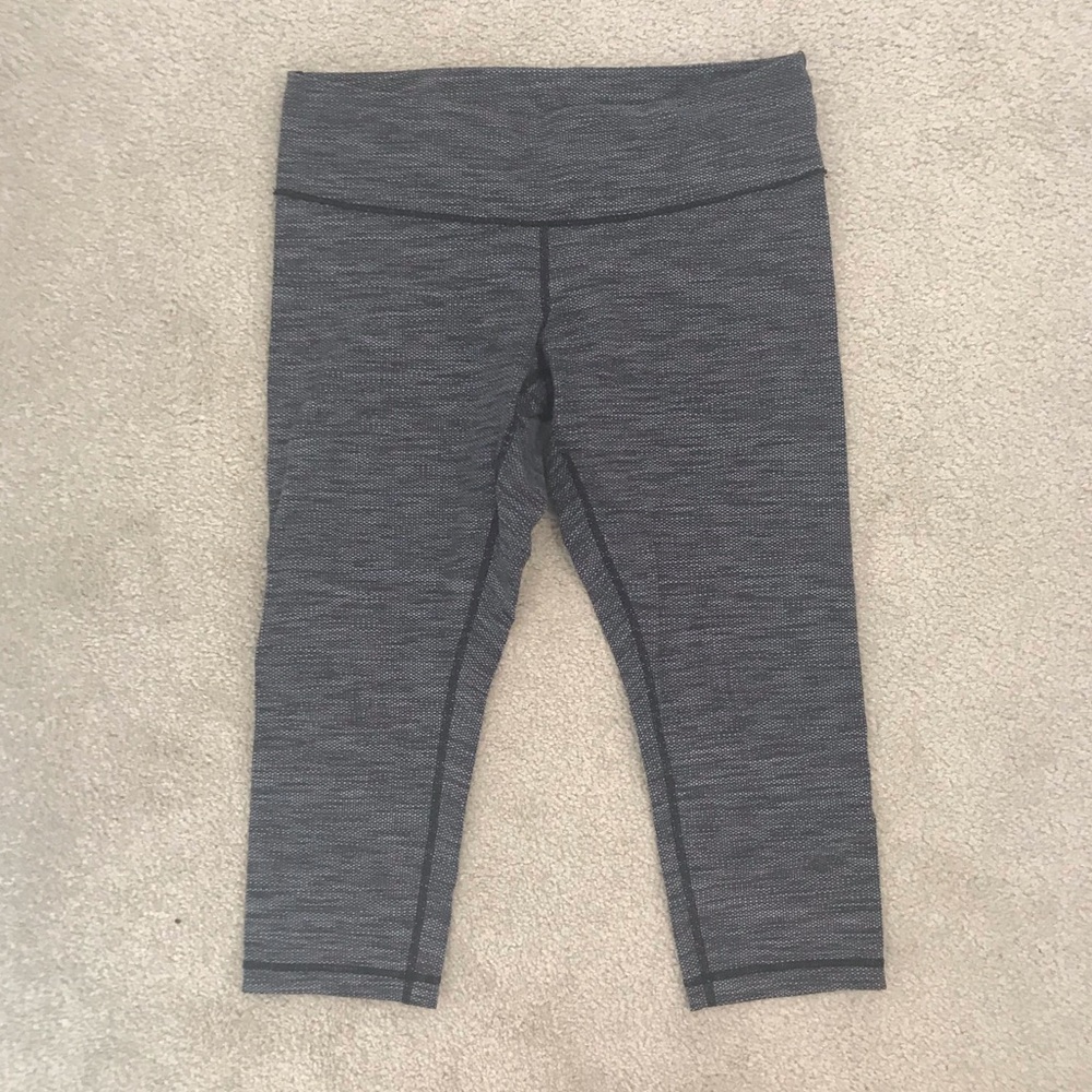 Lululemon Wunder Under Grey Crop Leggings